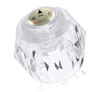 pumpumlia Poignée de robinet de salle de bain en acrylique transparent de rechange avec forme géométrique, installation facile pour RP2391 - Bouton de robinet de salle de bain décoratif
