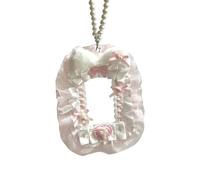 pumpumlia Porte-cartes ailes angéliques tendance et élégant avec texture en peluche et dentelle personnalisable pour femmes à la mode, b, Taille unique