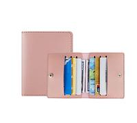 pumpumlia Porte-cartes de crédit et carte d'identité ultra fin en cuir PU multi-fentes tendance pour homme et femme avec boucle
