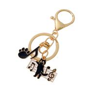 pumpumlia Porte-clés en forme de chat et piano - Porte-clés créatif - Chaîne de voiture - Porte-clés à suspendre - Breloque de sac pour femme - Porte-clés de voiture pour décoration, b, One Size