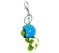 pumpumlia Porte-clés en peluche portant un casque tortue - Accessoire de bijoux pour décoration de voiture ou fête