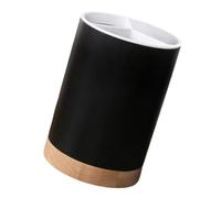pumpumlia Pots à ustensiles de cuisine spacieux en céramique avec support pivotant en bois Fournitures de cuisine pour comptoir, décoration de ferme, porte-ustensiles