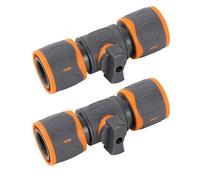 pumpumlia Raccord rapide d'eau en matériaux ABS double direction Vannes de débit adaptées pour tuyau d'arrosage pulvérisé jardinage 2 pcs Bidirectionnel Débit d'eau Valves de jardin