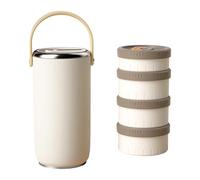 pumpumlia Récipient à déjeuner isotherme en acier antirouille multicouche avec technologie sous vide, design portable anti-fuite, porte-aliments isolés sous vide