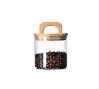 pumpumlia Récipient de rangement en verre transparent pour cuisine, boîte à café, bouteille scellée sous vide
