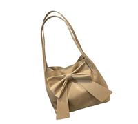 pumpumlia Sac à bandoulière décontracté mais sophistiqué avec nœud papillon - Intérieur spacieux pour le shopping et les trajets quotidiens - Sac élégant pour femme, kaki, One Size