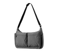 pumpumlia Sac à bandoulière décontracté pour femme, sac à main et sac à bandoulière en nylon, léger et imperméable, sac à bandoulière multi-poches, gris, One Size