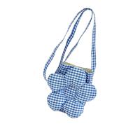 pumpumlia Sac à bandoulière élégant à motif floral en coton respirant pour les trajets quotidiens essentiels et pratiques en coton pour filles, bleu, One Size