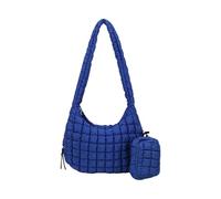 pumpumlia Sac à bandoulière matelassé pour femme, grande capacité, léger, rembourré sous les aisselles, avec petites fermetures éclair, sac à main matelassé, bleu, One Size