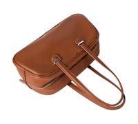 pumpumlia Sac à bandoulière moderne en cuir PU pour femme avec intérieur spacieux pour un usage quotidien essentiel, marron, One Size