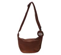 pumpumlia Sac à bandoulière pratique pour femme en velours côtelé avec fermeture éclair et bandoulière réglable tissé pour femme, marron foncé, One Size
