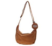 pumpumlia Sac à bandoulière pratique pour femme en velours côtelé avec fermeture éclair et bandoulière réglable tissé pour femme, marron clair, One Size