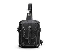pumpumlia Sac à bandoulière Steampunk pour femme et fille - Style vintage - Pour moto, téléphone portable, Noir , One Size