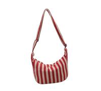 pumpumlia Sac à bandoulière tendance en toile rayée pour femme élégant et fonctionnel pour les trajets quotidiens, le travail et l'utilisation quotidienne, Rouge, One Size