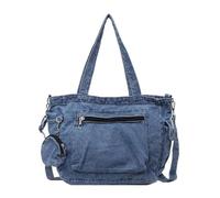 pumpumlia Sac à main décontracté en jean avec sangle réglable - Sac à bandoulière tendance pour les trajets quotidiens et l'école, bleu clair, One Size
