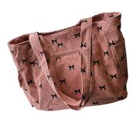 pumpumlia Sac à main élégant et décontracté de grande capacité en velours côtelé avec poignée supérieure pour voyage et travail, b, One Size