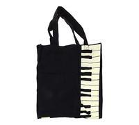 pumpumlia Sac à main fourre-tout avec clés de piano Noir
