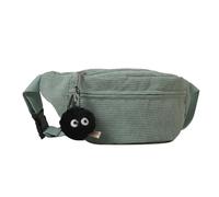 pumpumlia Sac banane 2023 en velours côtelé de grande capacité, couleur unie, sac banane polyvalent pour fille