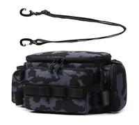 pumpumlia Sac de pêche en tissu Oxford, sac de rangement pratique pour équipements multipoches, pochettes de transport, accessoires, sac à dos étanche, grande capacité, organiseurs d'équipement