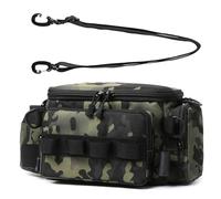 pumpumlia Sac de pêche en tissu Oxford, sac de rangement pratique pour équipements multipoches, pochettes de transport, accessoires, sac à dos étanche, grande capacité, organiseurs d'équipement