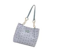pumpumlia Sac fourre-tout contemporain en toile de grande capacité, sac à bandoulière léger, pratique pour les navetteurs, élégant et décontracté pour les femmes, bleu, One Size