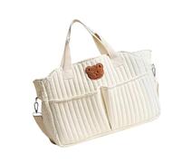 pumpumlia Sacs à bandoulière sac à langer motif brodé sac maman sac grande capacité sac de rangement cosmétique sac à main femme sac bandoulière sac nouveau-né accessoires, Ours simple