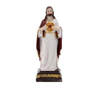 pumpumlia Sculpture de la mère sacrée et du Saint-Père en résine - Statue de collection - Ornement religieux catholique - Cadeau pour la maison
