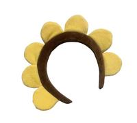 pumpumlia Serre-tête en peluche tournesol pour cosplay, costume de tête de mort, fête d'anniversaire, bandeau pour femme pour lavage du visage, maquillage fait à la main