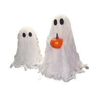 pumpumlia Statuette Eerie Shade avec gravure complexe et effet lumineux - Construction en filet de polystyrène permanent pour table de vacances - Résistante aux intempéries - Décoration d'Halloween