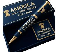 pumpumlia Stylo à encre gel en métal pour 250e anniversaire des Américains pour les amateurs d'histoire Édition Collectors Gel