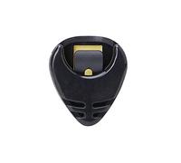 pumpumlia Support de médiator portable pour guitare acoustique en forme de cœur Étui en métal de luxe pour guitare électrique et acoustique Ukulélé, Noir