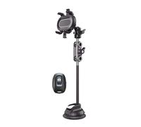 pumpumlia Support de téléphone portable à ventouse pour tableau de bord - Réglable - Rotation mains libres - Pour pare-brise de voiture