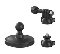 pumpumlia Support de tête double point de montage rotatif à 360 degrés pour caméras de sport, surfaces métalliques sécurisées, trépieds portatifs pour vlogging de voyage