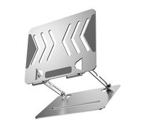 pumpumlia Support réglable en acier carbone pour ordinateur portable - Rangement facile pour ordinateur portable