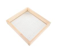 pumpumlia Tamis de jardin en bois - Outil de jardinage - Tamis de terre - Maille portable - Outils de jardin pour plantes, bonsaï, pierre de tamisage