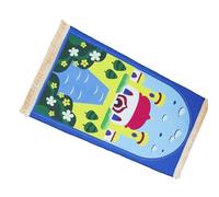 pumpumlia Tapis de prière musulmane islamique doux portable tapis de voyage imprimé dessin animé enfants adoration tapis de l'Aïd Ramadans cadeau enfants dessin animé couverture