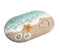 pumpumlia Tapis de sol doux imitation cachemire super absorbant antidérapant pour salle de bain, chambre à coucher, lavable en machine, tapis de sol pour décoration d'intérieur, tapis de bain côtier