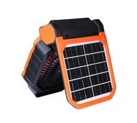 pumpumlia Ventilateur de camping extérieur avec chargement solaire/USB 7800 mAh Batterie 4 vitesses du vent Lumière LED pour voyage Camping Glacières d'extérieur Fonctionnement à piles avec fonction