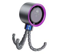 pumpumlia Ventilateur de poussette flexible rechargeable pour voyage - Réglage de la vitesse 100 - Texture pour bureau USB extérieur avec affichage numérique