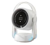 pumpumlia Ventilateur de refroidissement oscillant avec 100 réglages de vitesse, batterie rechargeable de 3500 mAh, écran LED, refroidisseurs silencieux, vitesse réglable