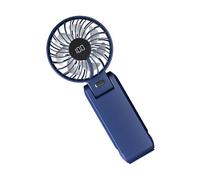 pumpumlia Ventilateur pliable à suspendre au cou - Texture ABS - Utilisation en extérieur - Convient pour les activités de plein air, les sports de randonnée, le cou suspendu avec affichage numérique