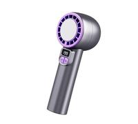 pumpumlia Ventilateur portable rechargeable par USB, 199 vitesses, refroidissement silencieux avec compression froide pour voyage, camping, bureau, maison, ventilateur portable avec affichage