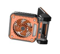 pumpumlia Ventilateur solaire pliable d'extérieur USB rechargeable pour camping, randonnée, urgences, utilisation avec ventilateur solaire avec lumière