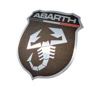 Pumu Autocollant compatible avec Abarth logo scorpion chromé pour 500 595 696 Punto auto sticker tuning decal