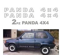 Pumu Autocollants compatibles avec Panda 4x4 141 autocollants tuning logo fiat emblème sisle tout-terrain (ARGENT)