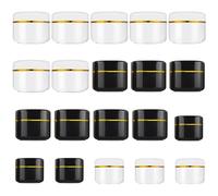 Pumuky 20 Pcs Boîtes de Gel Boîtes de CrèMe Vides,Blanc Vide Boîtes, Boîtes de Crème à Remplir,Convient pour Les Cosmétiques Produits de Soins de La Peau Petits Bijoux etc 30/50ML