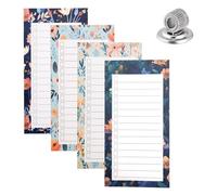 Pumuky 4 Pièce Blocs-notes Magnétiques Liste 9x15cm Feuilles Détachables