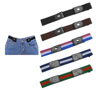 Pumuky Ceinture Élastique Réglable Pour Enfants - 5 Pièces Sans Boucle, Invisible Pour Garçons Et Filles - Idéale Pour Jeans, Pantalon Et Robe