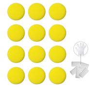 Pumuky Lot de 12 Éponges à Peinture Rondes avec Gants Jetables pour Aquarelle, Artisanat et Peinture sur Objets en Céramique