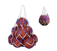 Pumuky Lot de 2 Filets de Balle,Sac Filet de Ballon Peut Contenir 10-11 Balles,Sac en Nylon Réutilisable avec Cordon de Serrage pour Le Basket-Ball, Le Football et Le Volley-Ball(Bleu)